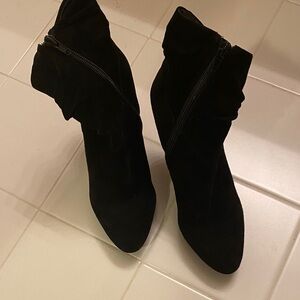 Inc Elegant Black Women's Suede Ankle Boots